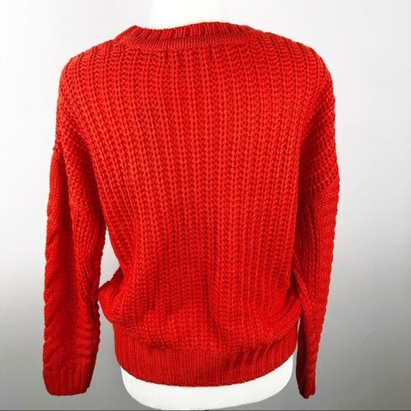 NWT One A Chenille Cable Knit  Crew Neck Sweater Sz Small P - Picture 8 of 16